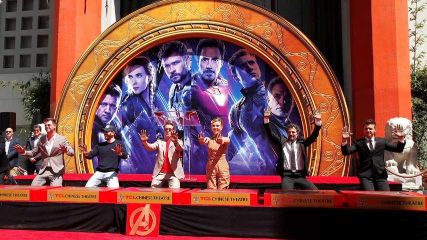 ‘Avengers’ plasman sus huellas en el Paseo de la Fama