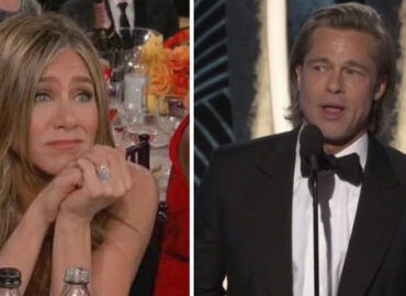 La reacción de Jennifer Aniston en el discurso de Brad Pitt