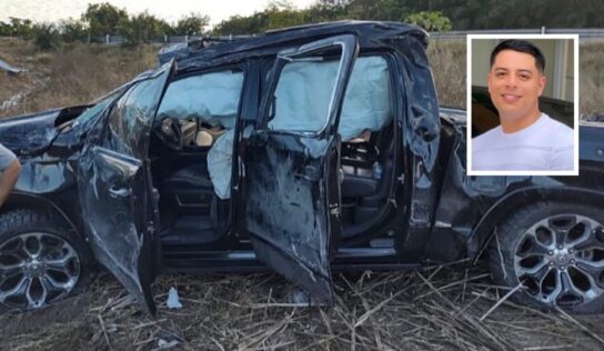 Reportan accidente automovilístico de Eduin Caz