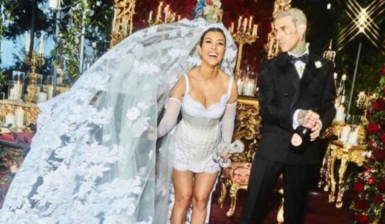 Kourtney Kardashian y Travis viven boda de cuento de hadas