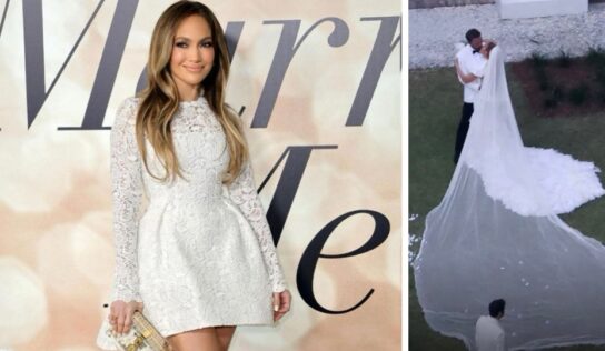 El espectacular vestido de novia de Jennifer Lopez