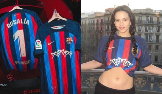 Presenta Barcelona su jersey en colaboración con Rosalía