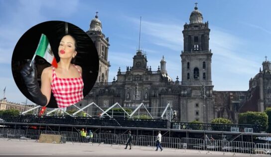 Inicia el montaje para el concierto de Rosalía en el Zócalo de la CDMX