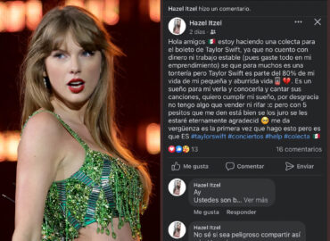Critican a la fan de Taylor Swift que pide dinero para ir al concierto