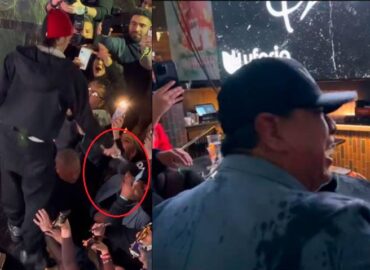 Peso Pluma en otra polémica: avienta botella de agua a un fan durante un concierto
